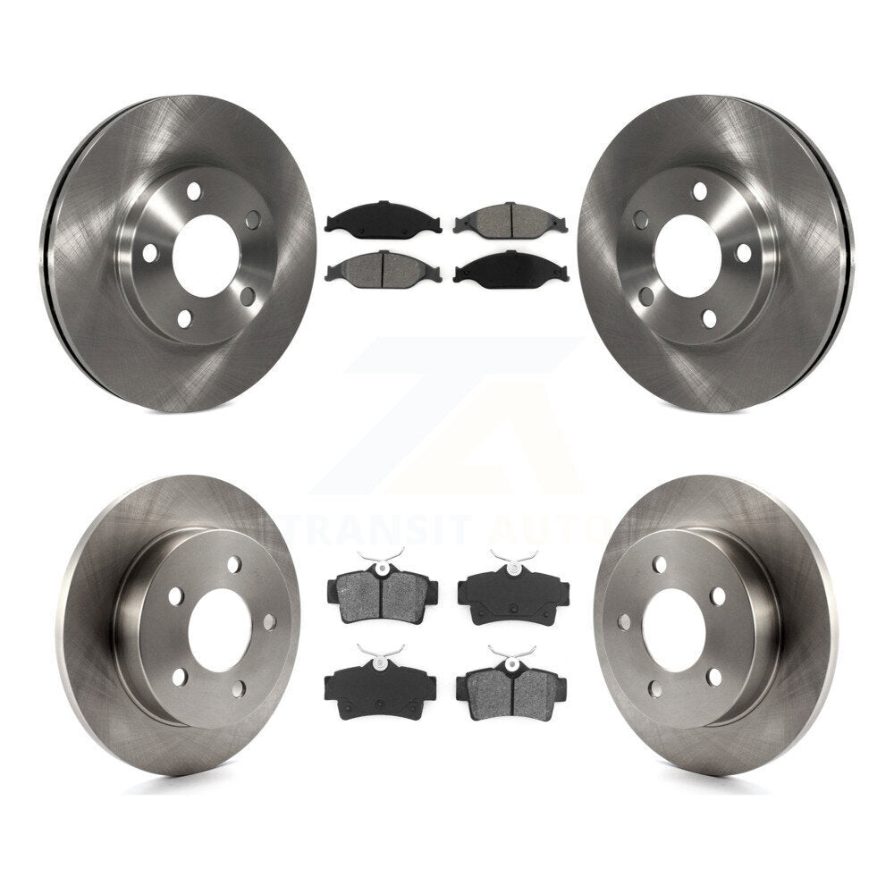 Kit de rotors de frein à disque avant et arrière et plaquettes semi-métalliques pour Ford Mustang