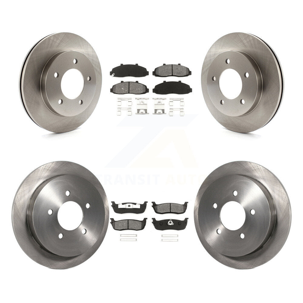 Rotors de frein à disque avant et arrière et Kit de plaquettes semi-métalliques pour Ford F-150 Heritage 4W