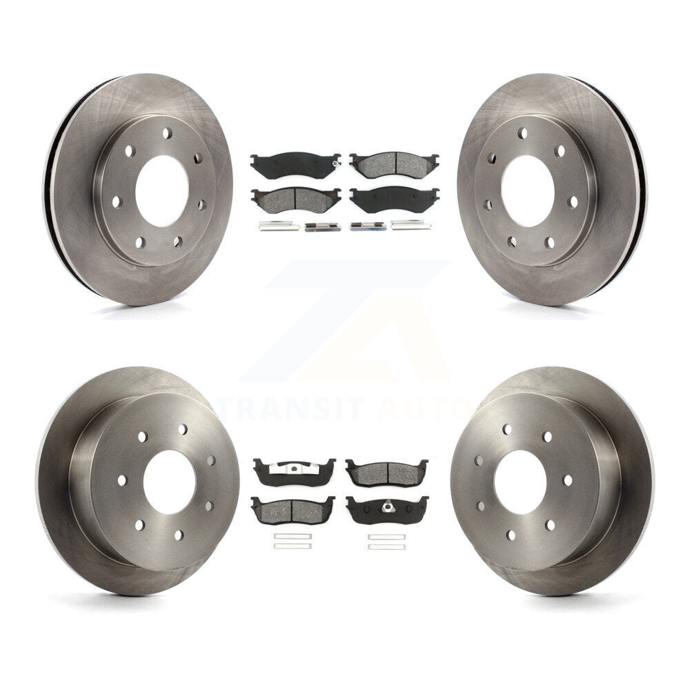Rotors de frein à disque avant et arrière et Kit de plaquettes semi-métalliques pour Ford F-150 F-250 HD 4W