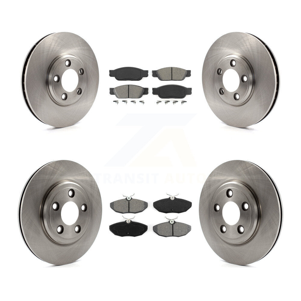 Kit de rotor de frein avant et arrière et plaquettes semi-métalliques pour Ford Thunderbird Lincoln L