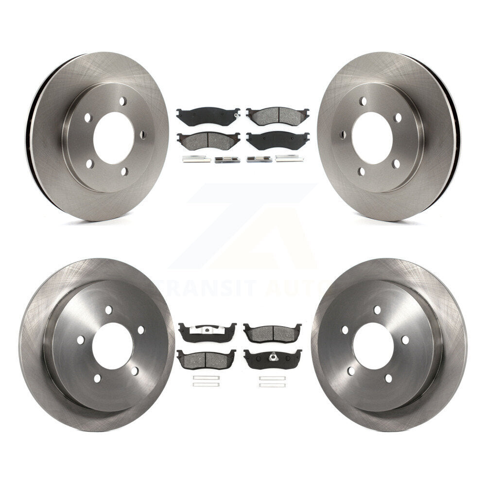 Kit de rotor de frein avant et arrière et plaquettes semi-métalliques pour Ford Expedition Lincoln 4W