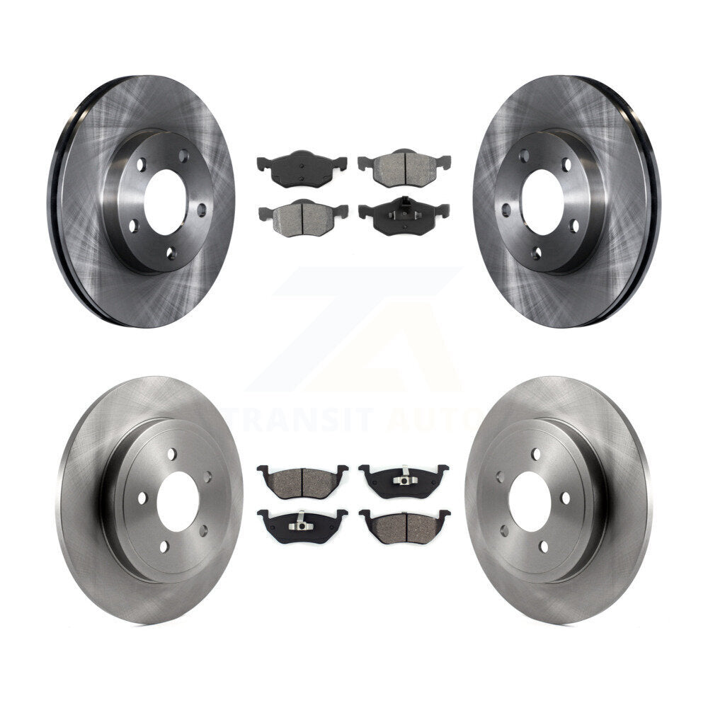 Kit de rotors de frein avant et arrière et plaquettes semi-métalliques pour Mazda Tribute 2.3 2005-2006
