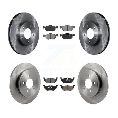 Kit de rotors de frein avant et arrière et plaquettes semi-métalliques pour Mazda Tribute 2.3 2005-2006