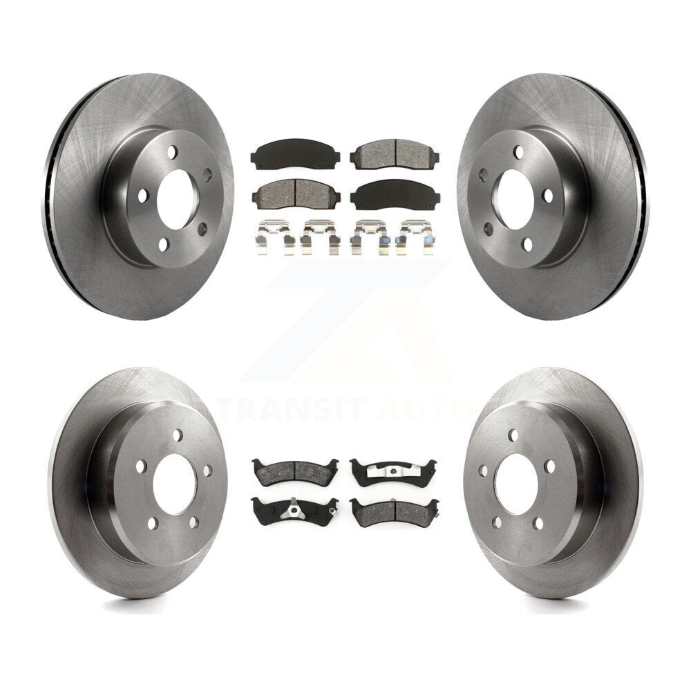 Kit de disques de frein avant et arrière et plaquettes semi-métalliques pour Ford Explorer Sport 4W 2001