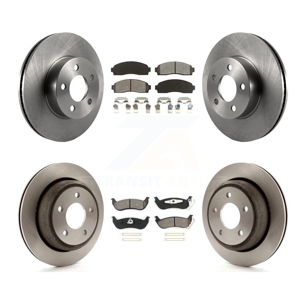 Rotors de frein à disque avant et arrière et Kit de plaquettes semi-métalliques pour Ford Ranger Mazda B400