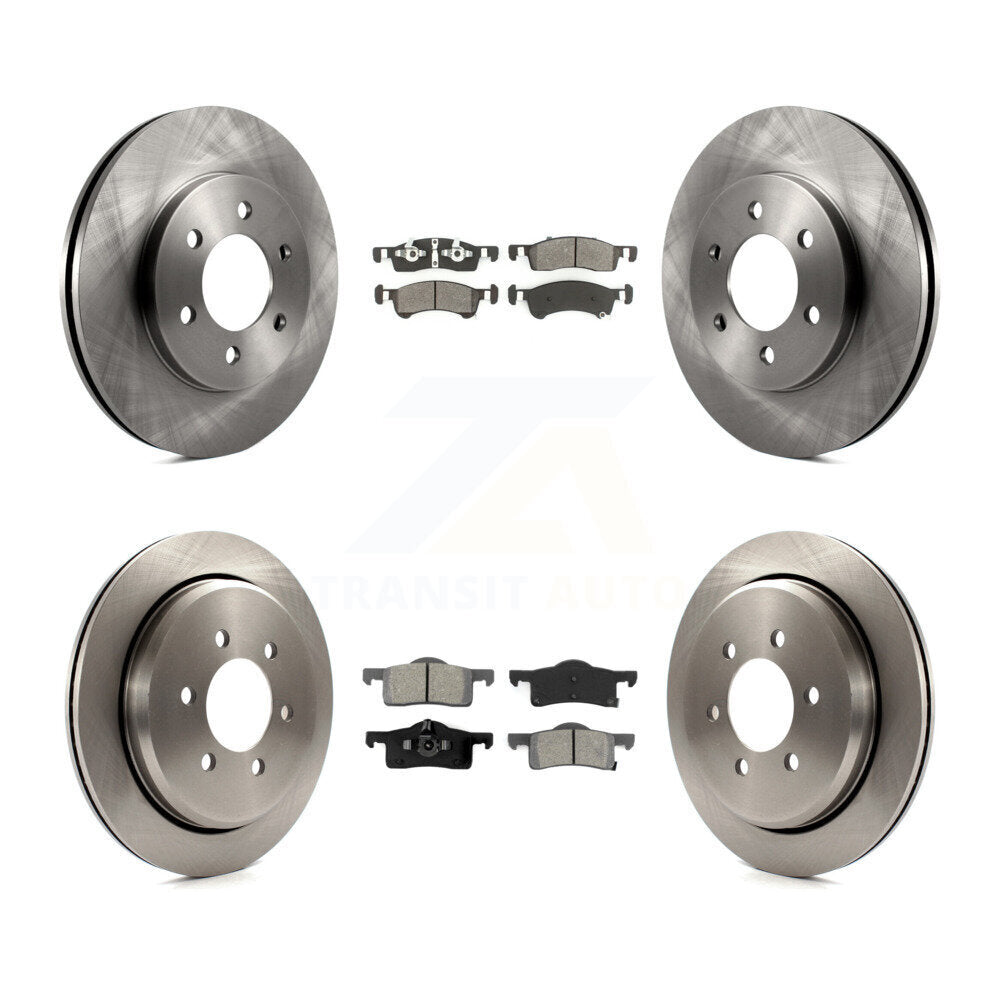 Rotors de frein à disque avant et arrière et Kit de plaquettes semi-métalliques pour Ford Expedition Lincol