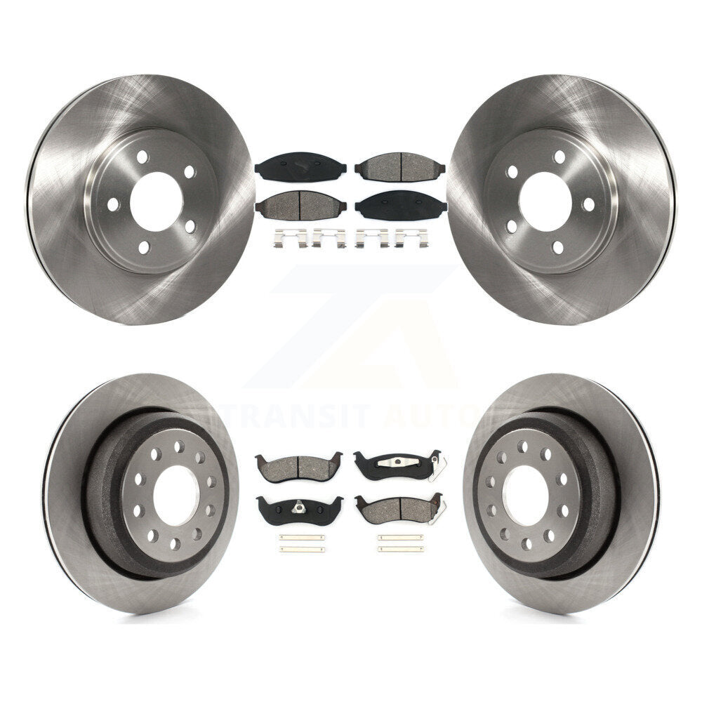 Rotors de frein avant et arrière et kit de plaquettes semi-métalliques pour Lincoln Town Car Seda 03-11