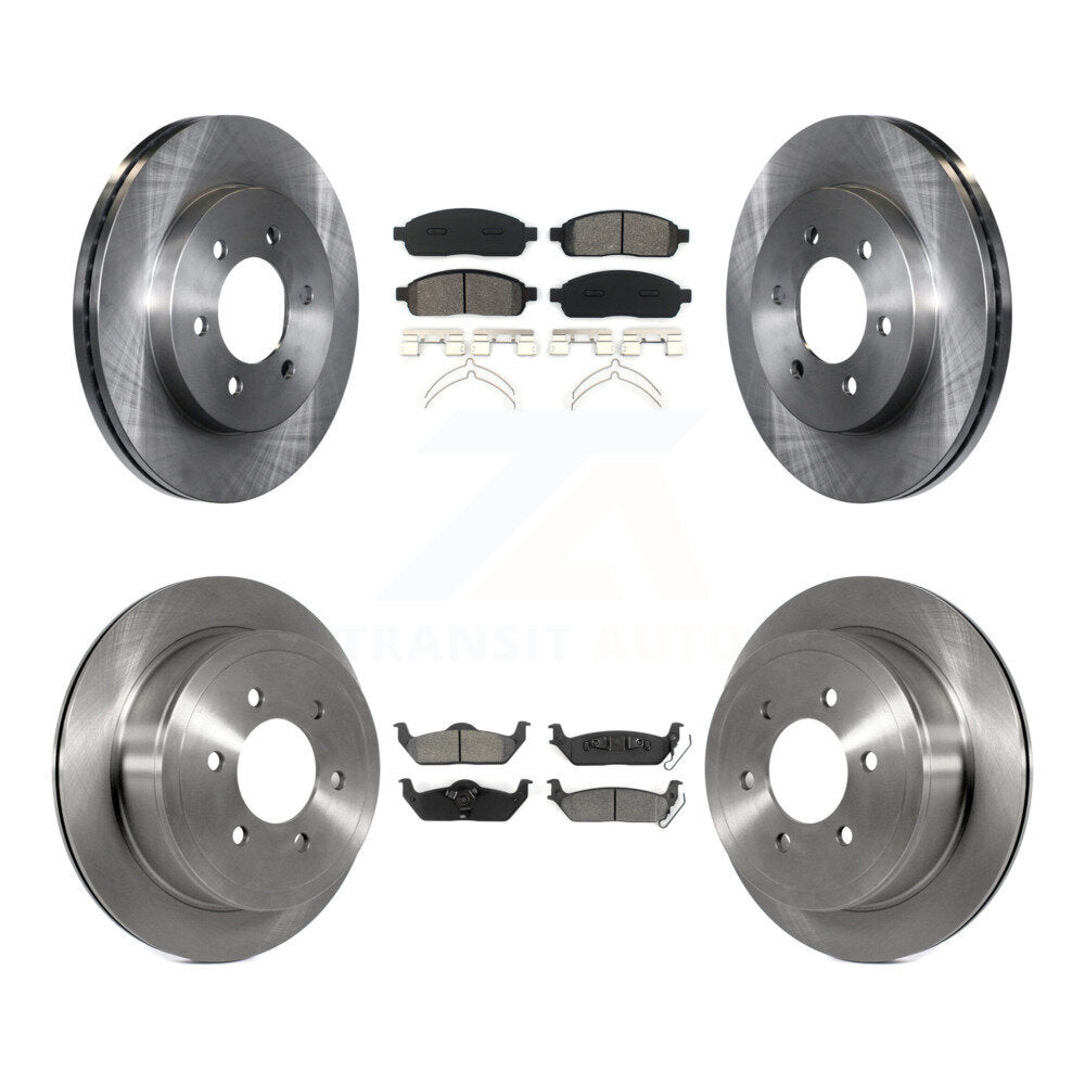 Kit de plaquettes de frein semi-métalliques pour disques de frein avant et arrière, pour Ford F-150 Lincoln Mark LT 4W