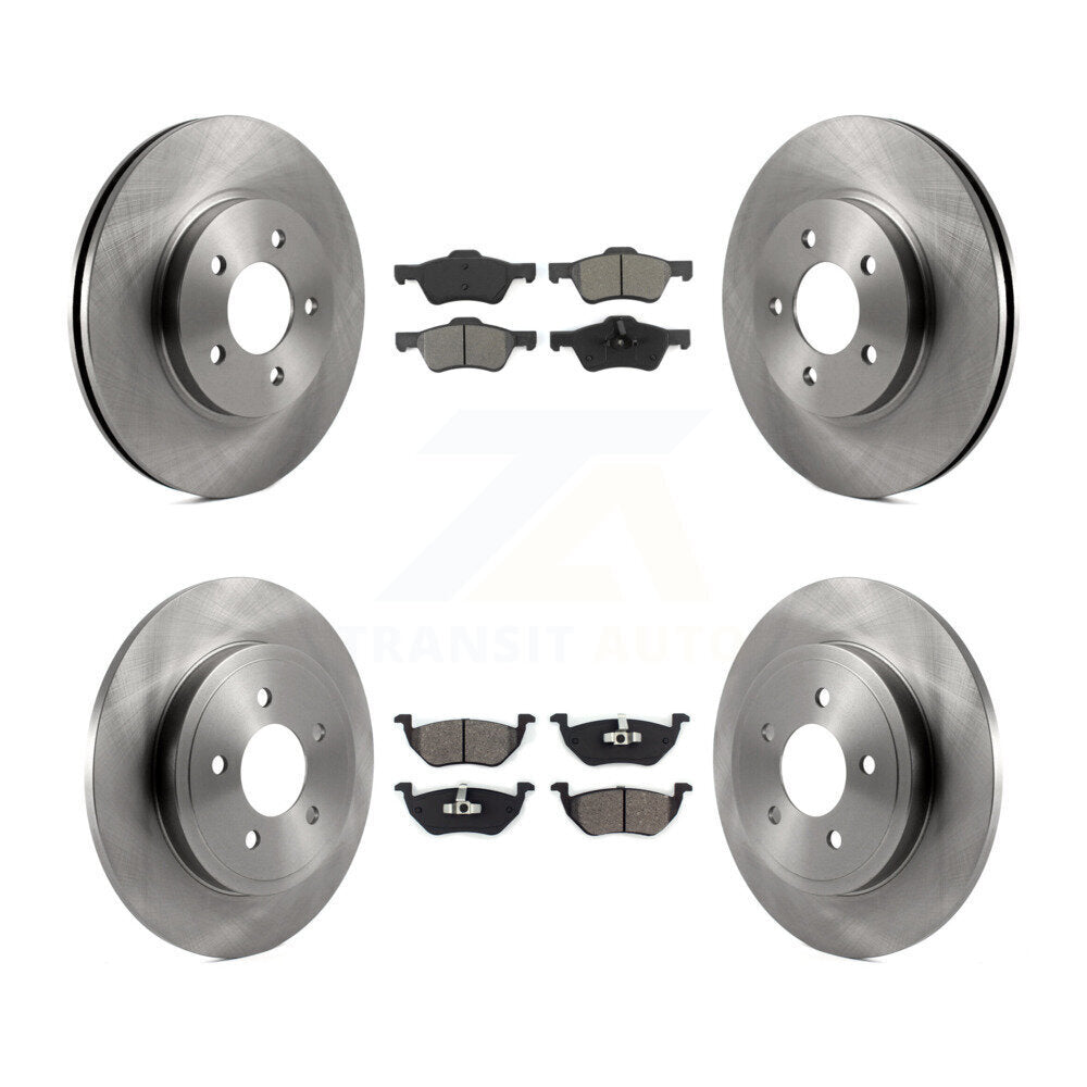 Kit de rotor de frein avant et arrière et plaquettes semi-métalliques pour Ford Escape Mercury Marine