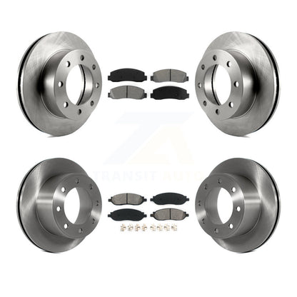 Kit de rotor de frein avant et arrière et plaquettes semi-métalliques pour Ford F-350 Super Duty F-25