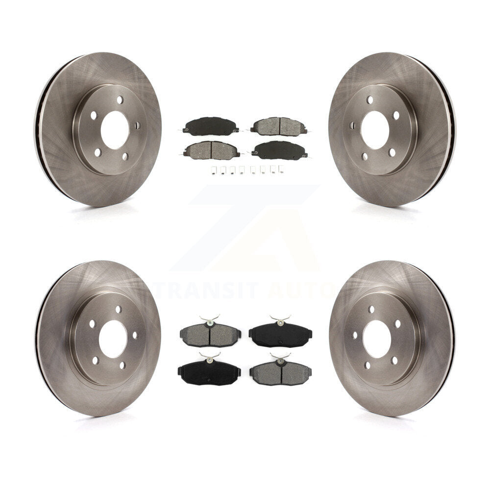 Kit de rotor de frein avant et arrière et plaquettes semi-métalliques pour Ford Mustang Bas 2005-2010