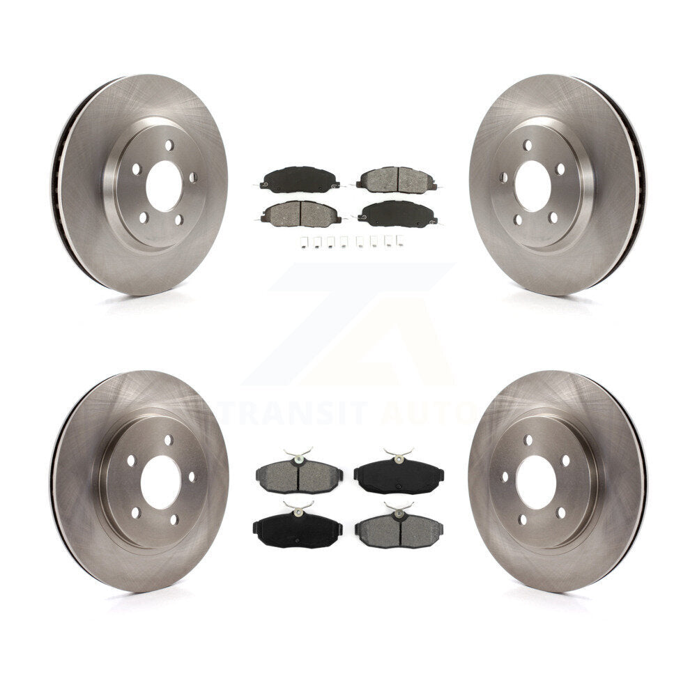 Kit de rotors de frein à disque avant et arrière et plaquettes semi-métalliques pour Ford Mustang
