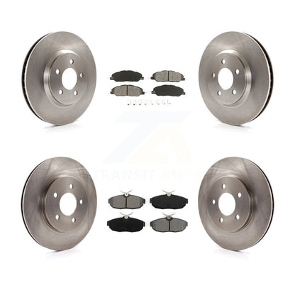 Kit de rotors de frein à disque avant et arrière et plaquettes semi-métalliques pour Ford Mustang