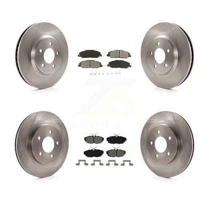 Kit de rotors de frein à disque avant et arrière et plaquettes semi-métalliques pour Ford Mustang