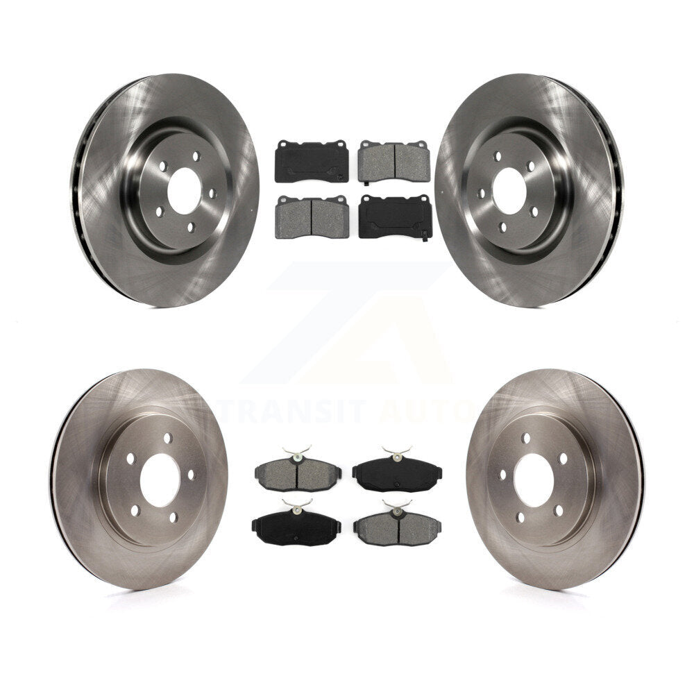 Kit de rotors de frein à disque avant et arrière et plaquettes semi-métalliques pour Ford Mustang
