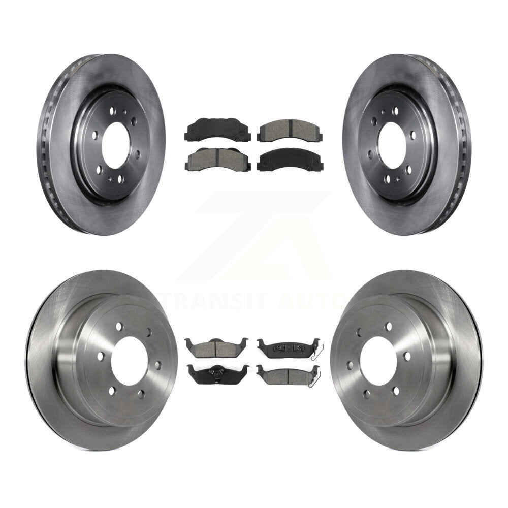 Kit de rotors de frein avant et arrière et plaquettes semi-métalliques pour Ford F-150 avec roue à 6 écrous