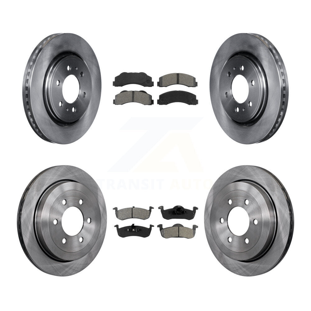 Rotors de frein à disque avant et arrière et Kit de plaquettes semi-métalliques pour Ford Expedition Lincol