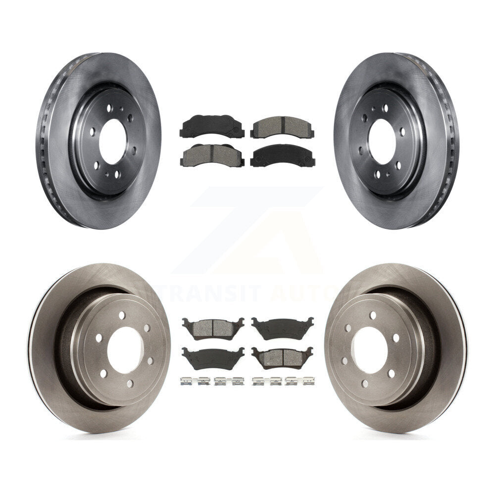Kit de disques de frein à disque avant et arrière et plaquettes semi-métalliques pour Ford F-150