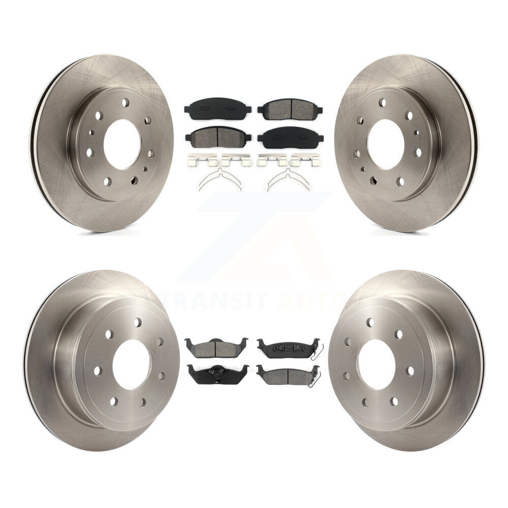 Kit de plaquettes semi-métalliques de Rotor de frein avant et arrière, pour Ford F-150 09 avec roue à 7 écrous