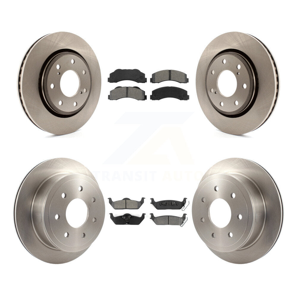 Kit de rotors de frein avant et arrière et plaquettes semi-métalliques pour Ford F-150 avec roue à 7 écrous