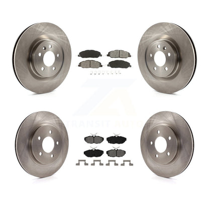 Kit de rotors de frein à disque avant et arrière et plaquettes semi-métalliques pour Ford Mustang
