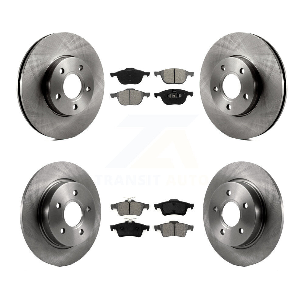 Kit de rotors de frein à disque avant et arrière et plaquettes semi-métalliques pour Ford Focus