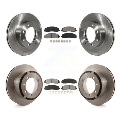 Kit de rotor de frein avant et arrière et plaquettes semi-métalliques pour Ford F-350 Super Duty F-25