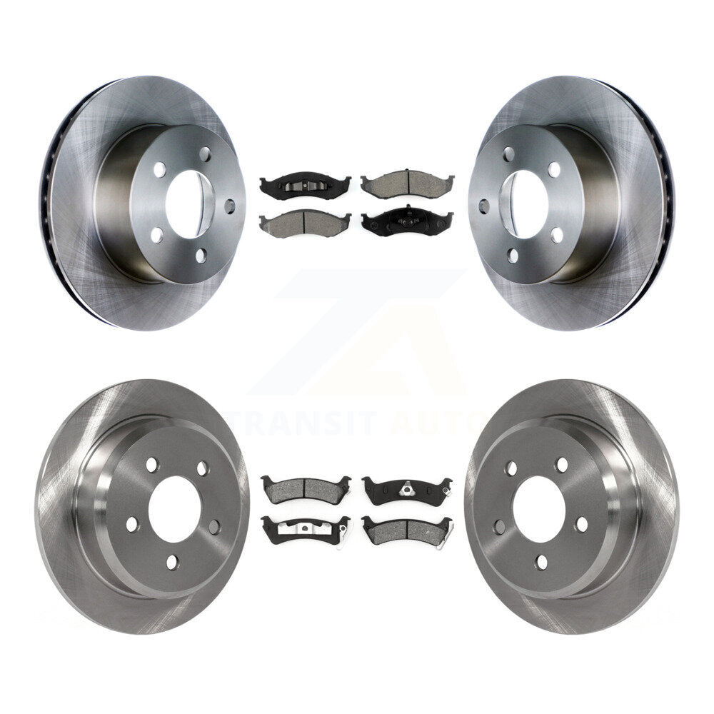 Kit de rotors de frein à disque avant et arrière et plaquettes semi-métalliques pour Jeep Grand Cherokee