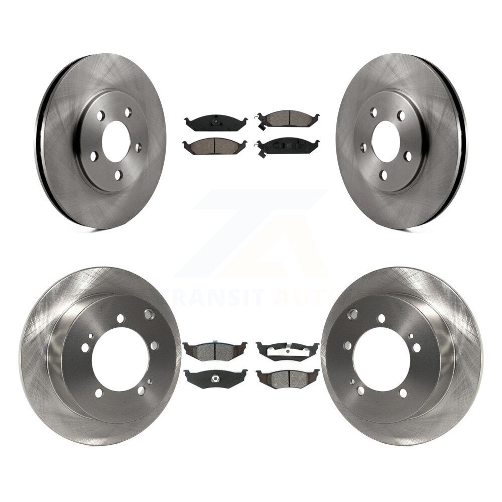 Kit de rotors de frein à disque avant et arrière et plaquettes semi-métalliques pour Dodge Stratus