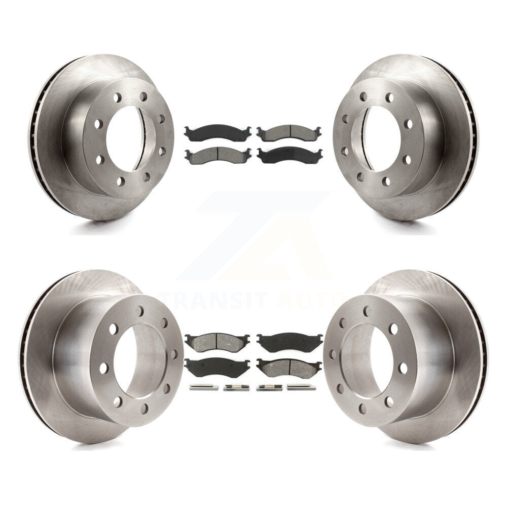 Kit de rotor de frein avant et arrière et plaquettes semi-métalliques pour Dodge Ram 2001 2002 2500 350