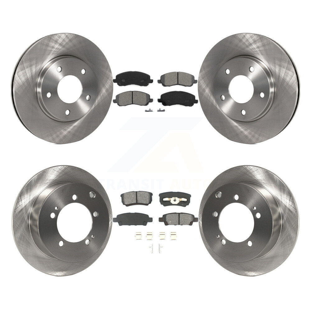 Kit de rotors de frein à disque avant et arrière et plaquettes semi-métalliques pour Mitsubishi Lancer
