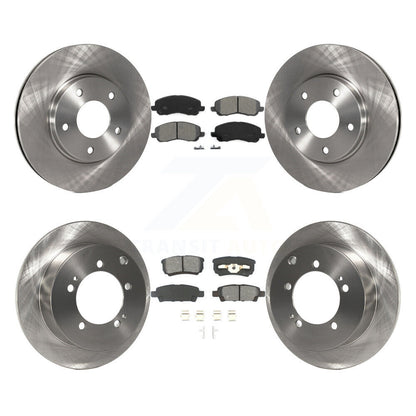 Kit de rotors de frein à disque avant et arrière et plaquettes semi-métalliques pour Mitsubishi Lancer