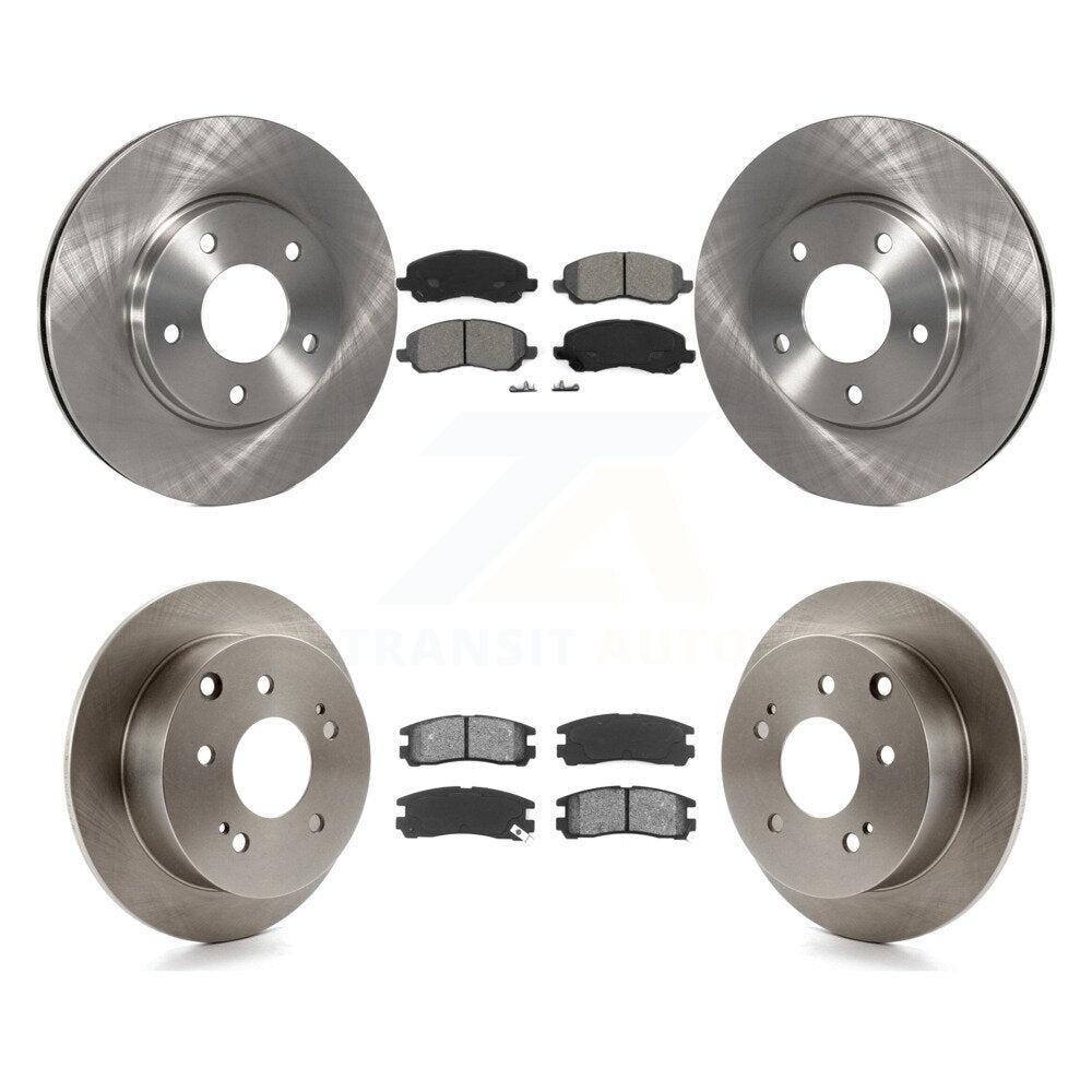 Kit de rotors de frein avant et arrière et plaquettes semi-métalliques pour Mitsubishi Galant 2.4 04-06