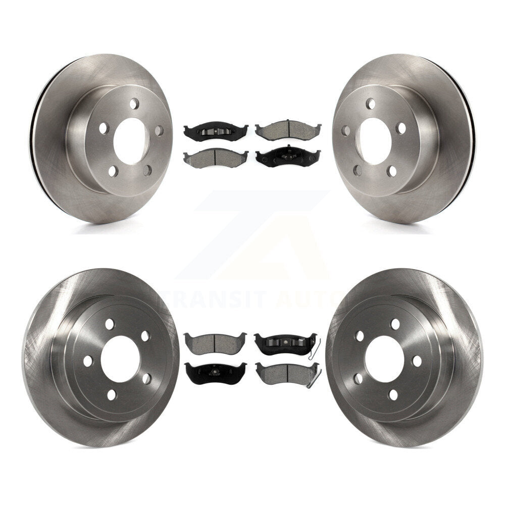 Kit de rotors de frein à disque avant et arrière et plaquettes semi-métalliques pour Jeep Wrangler TJ