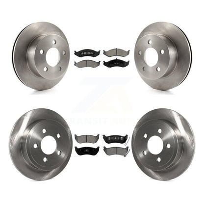Kit de rotors de frein à disque avant et arrière et plaquettes semi-métalliques pour Jeep Wrangler TJ