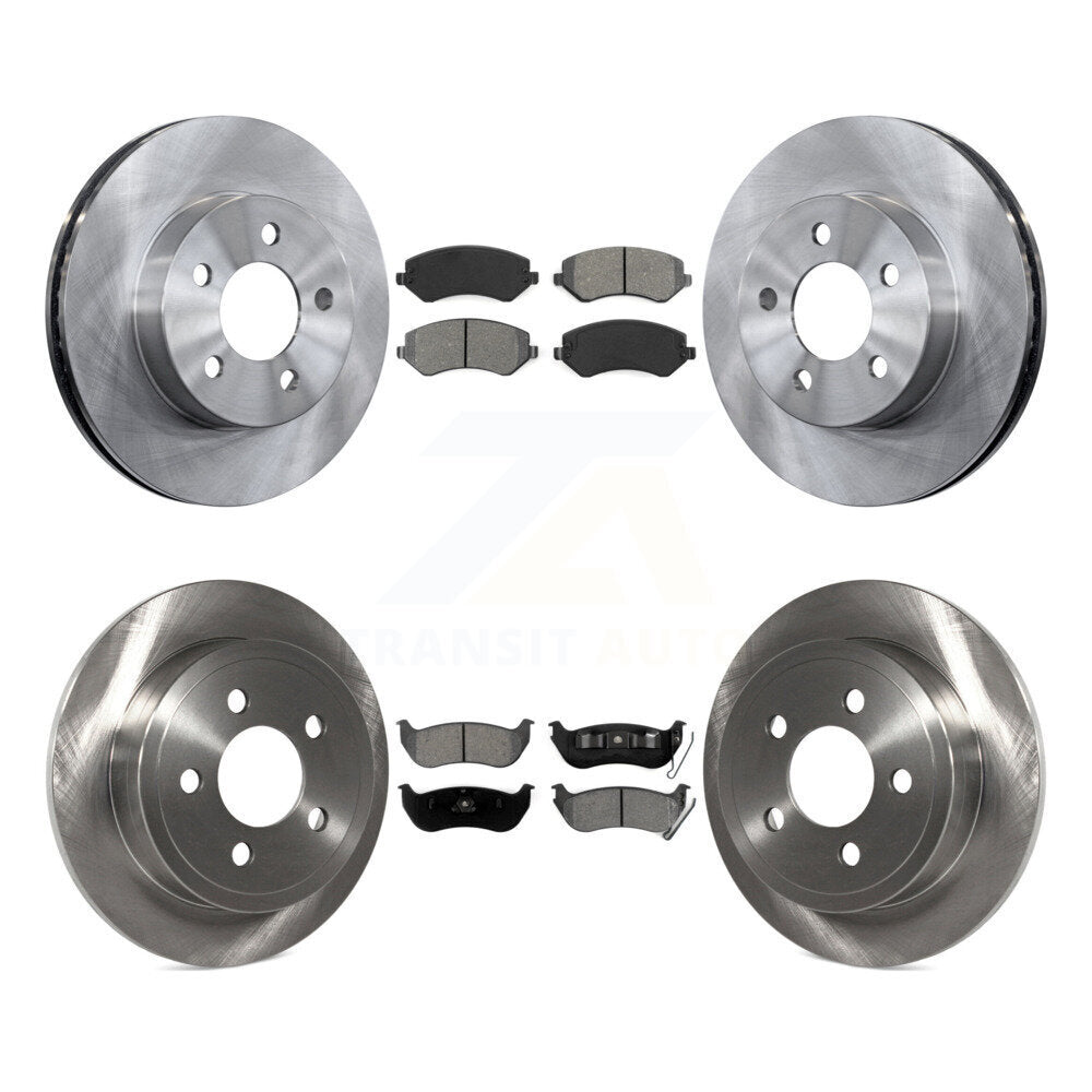 Kit de rotor de frein à disque avant et arrière et plaquettes semi-métalliques pour Jeep Libert 2003-2007