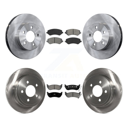 Kit de rotor de frein à disque avant et arrière et plaquettes semi-métalliques pour Jeep Libert 2003-2007