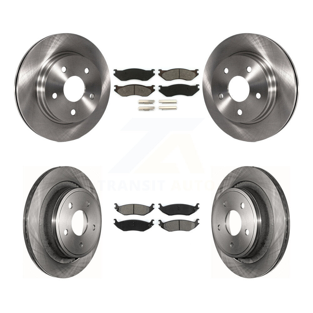 Kit de rotors de frein à disque avant et arrière et plaquettes semi-métalliques pour Dodge Ram 1500