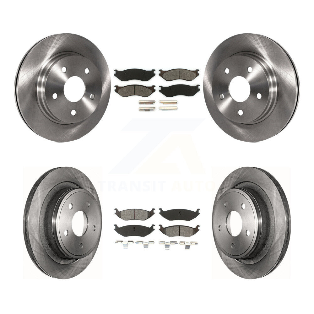 Kit de rotor de frein à disque avant et arrière et plaquettes semi-métalliques pour Dodge Ram 1500 Durang