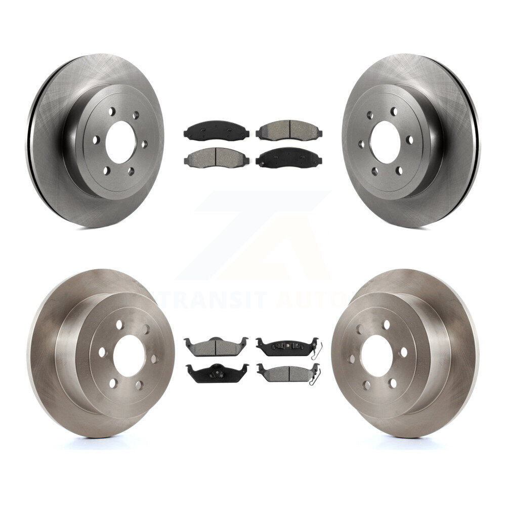 Kit de rotor de frein à disque avant et arrière et plaquettes semi-métalliques pour Dodge Dakot 2003-2004