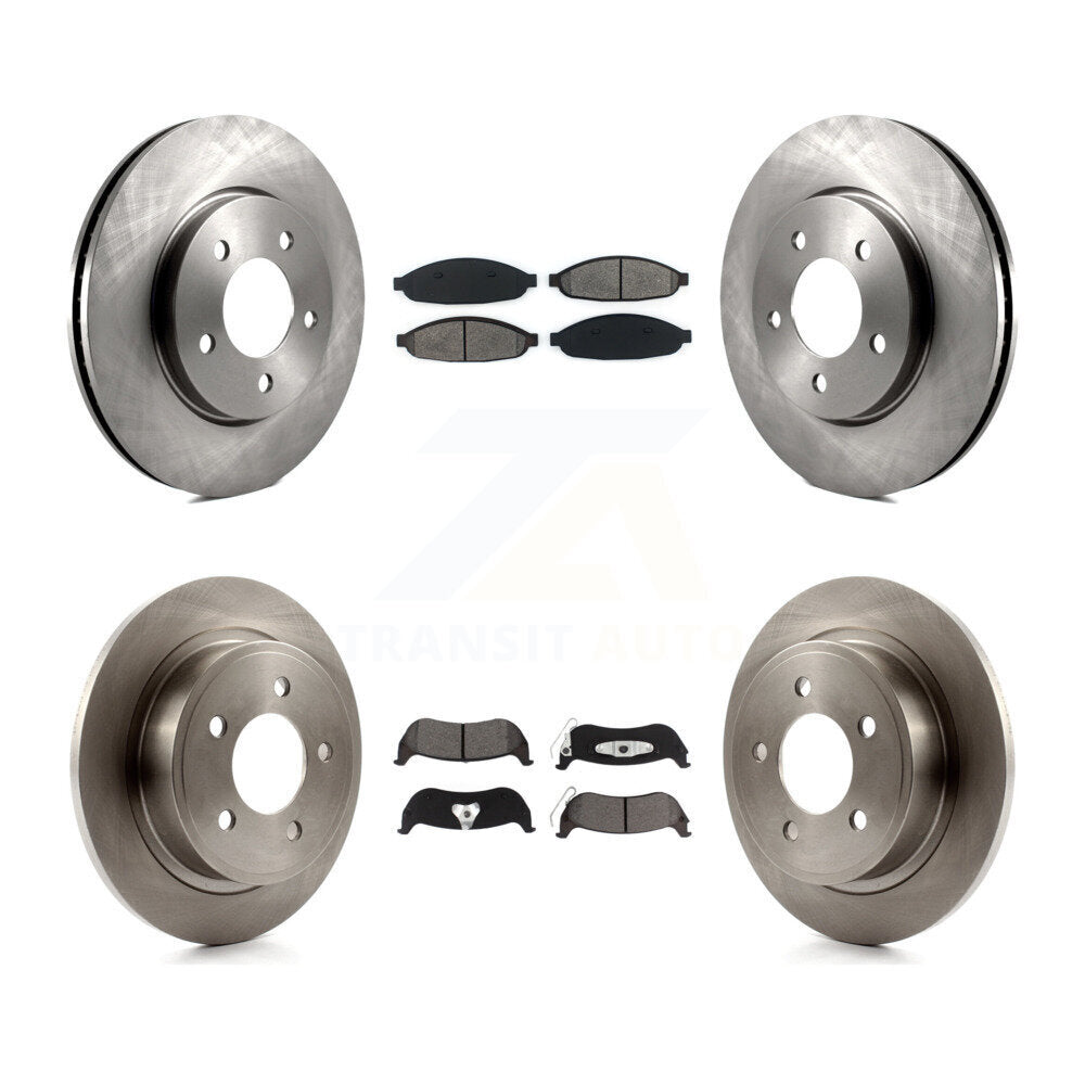 Kit de rotor de frein avant et arrière et plaquettes semi-métalliques pour Chrysler Pacific 2004-2008