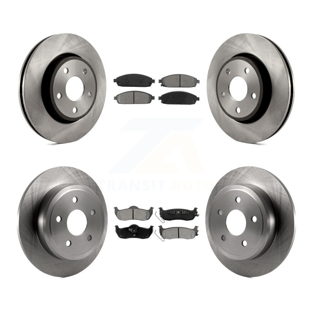 Kit de rotor de frein avant et arrière et plaquettes semi-métalliques pour Jeep Grand Cherokee Commande