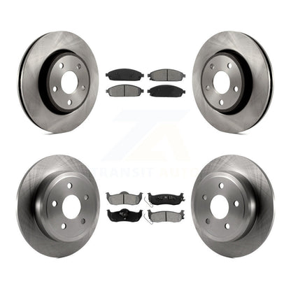 Kit de rotor de frein avant et arrière et plaquettes semi-métalliques pour Jeep Grand Cherokee Commande