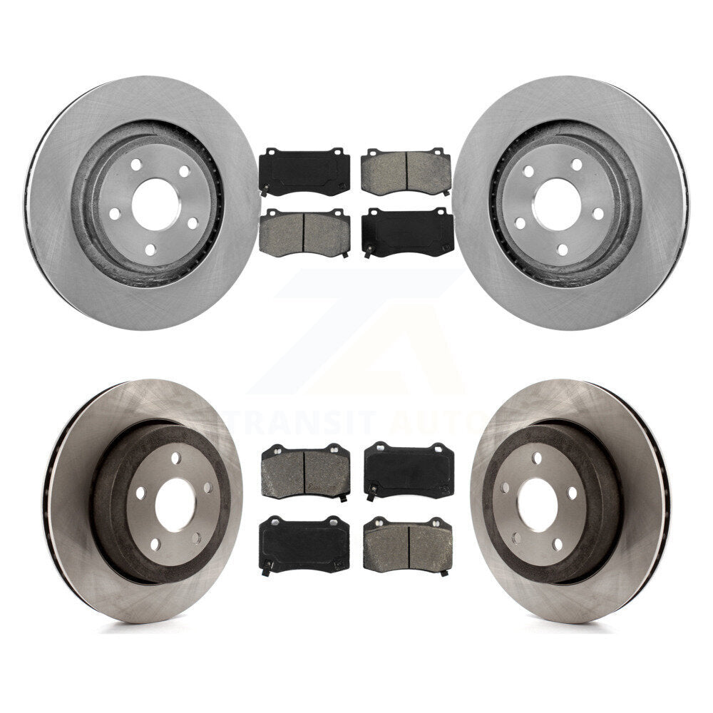 Kit de plaquettes de frein semi-métalliques pour rotors de frein avant et arrière, pour Jeep Grand Cherokee SRT 06-10