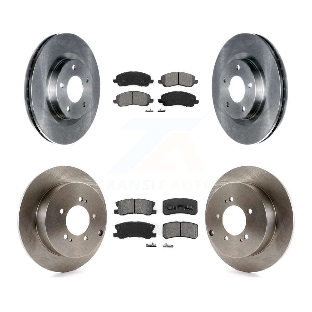 Kit de rotors de frein à disque avant et arrière et plaquettes semi-métalliques pour Mitsubishi Outlande