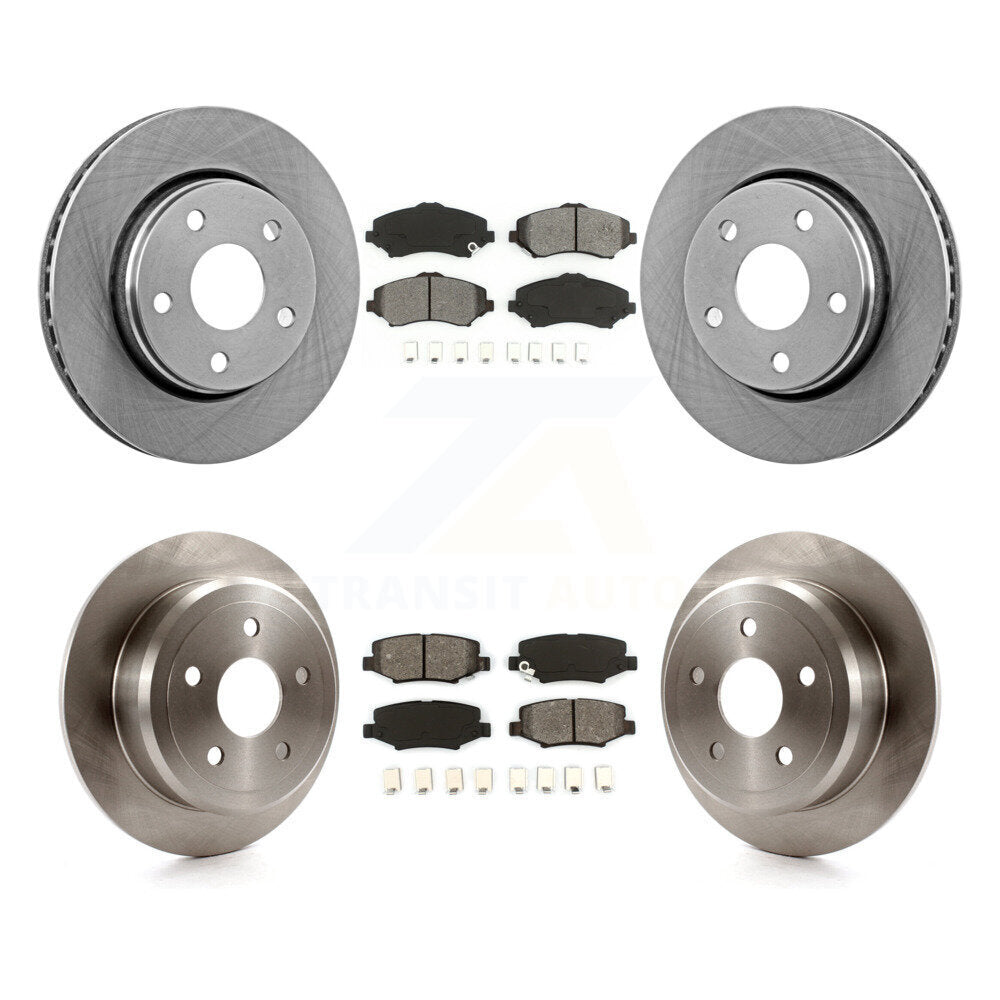 Kit de rotors de frein à disque avant et arrière et plaquettes semi-métalliques pour Jeep Wrangler JK