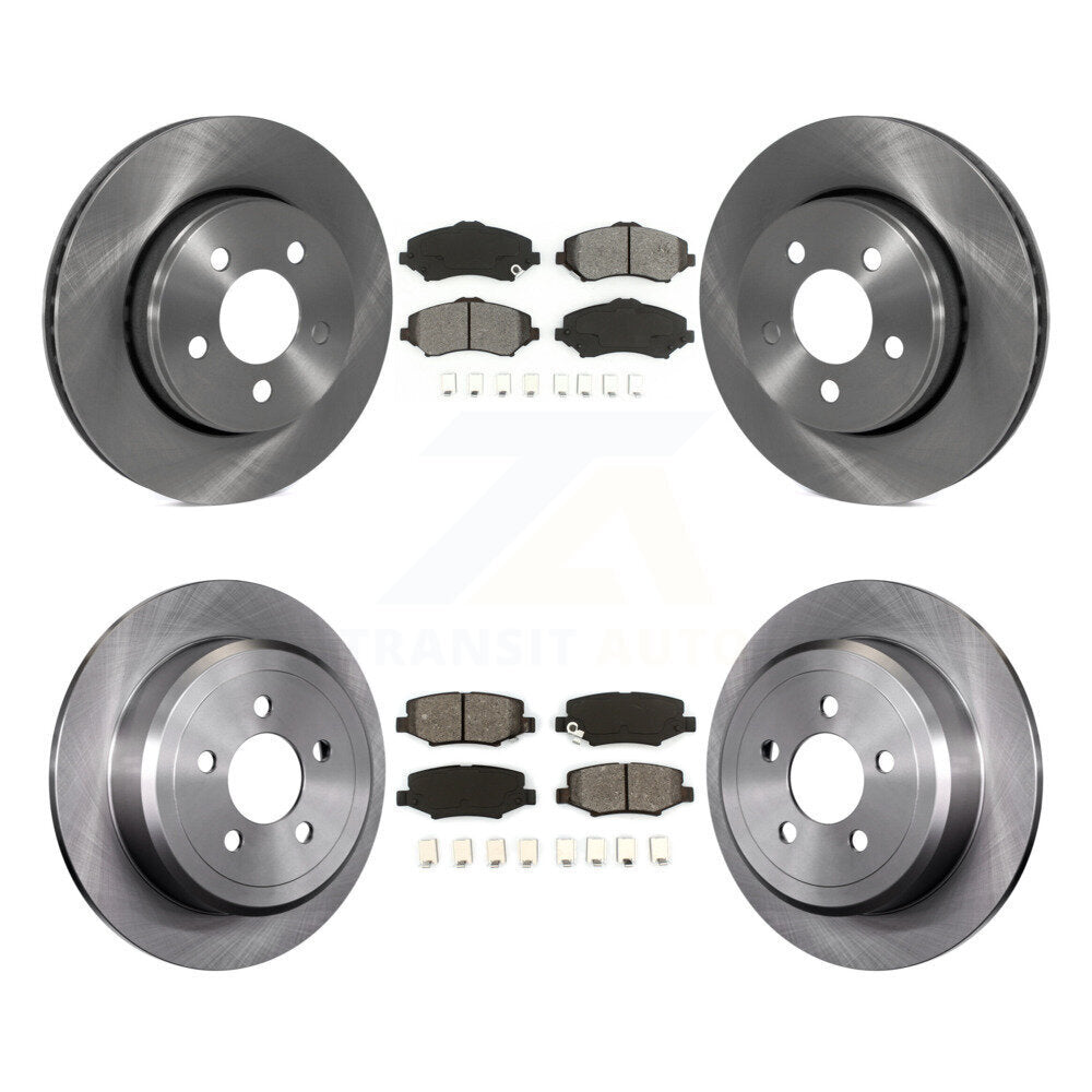 Kit de rotor de frein à disque avant et arrière et plaquettes semi-métalliques pour Jeep Liberty Dodge Nitr
