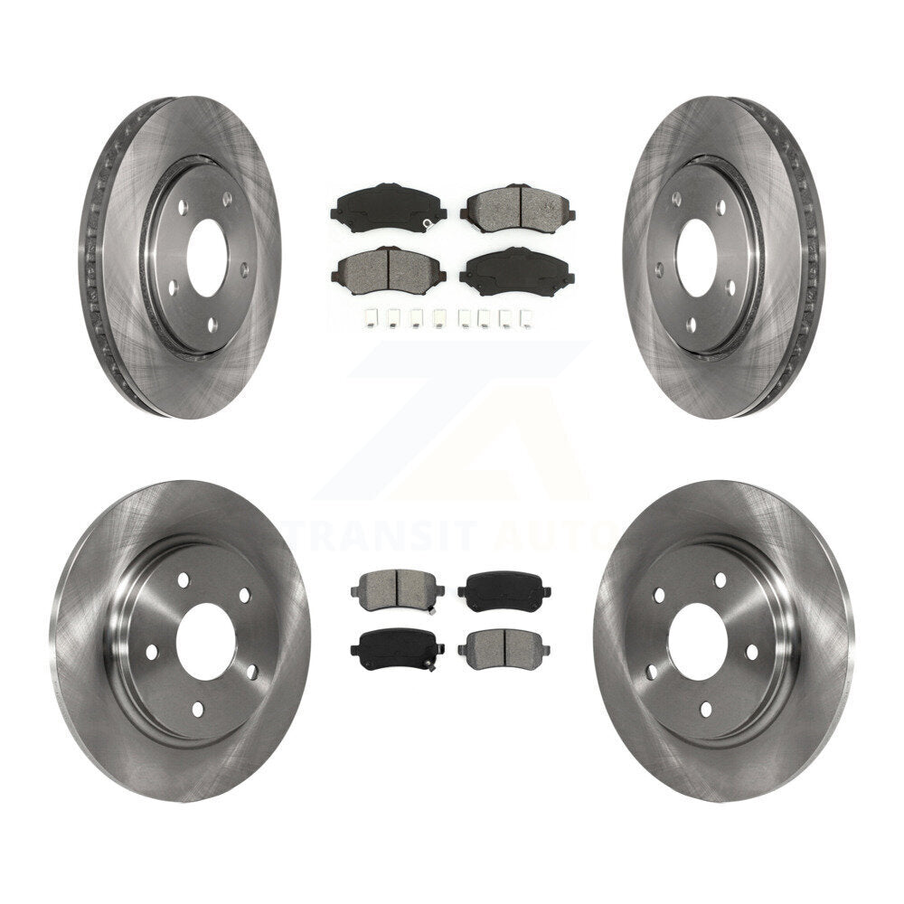 Kit de rotor de frein avant et arrière et plaquettes semi-métalliques pour Dodge Grand Caravan Journey