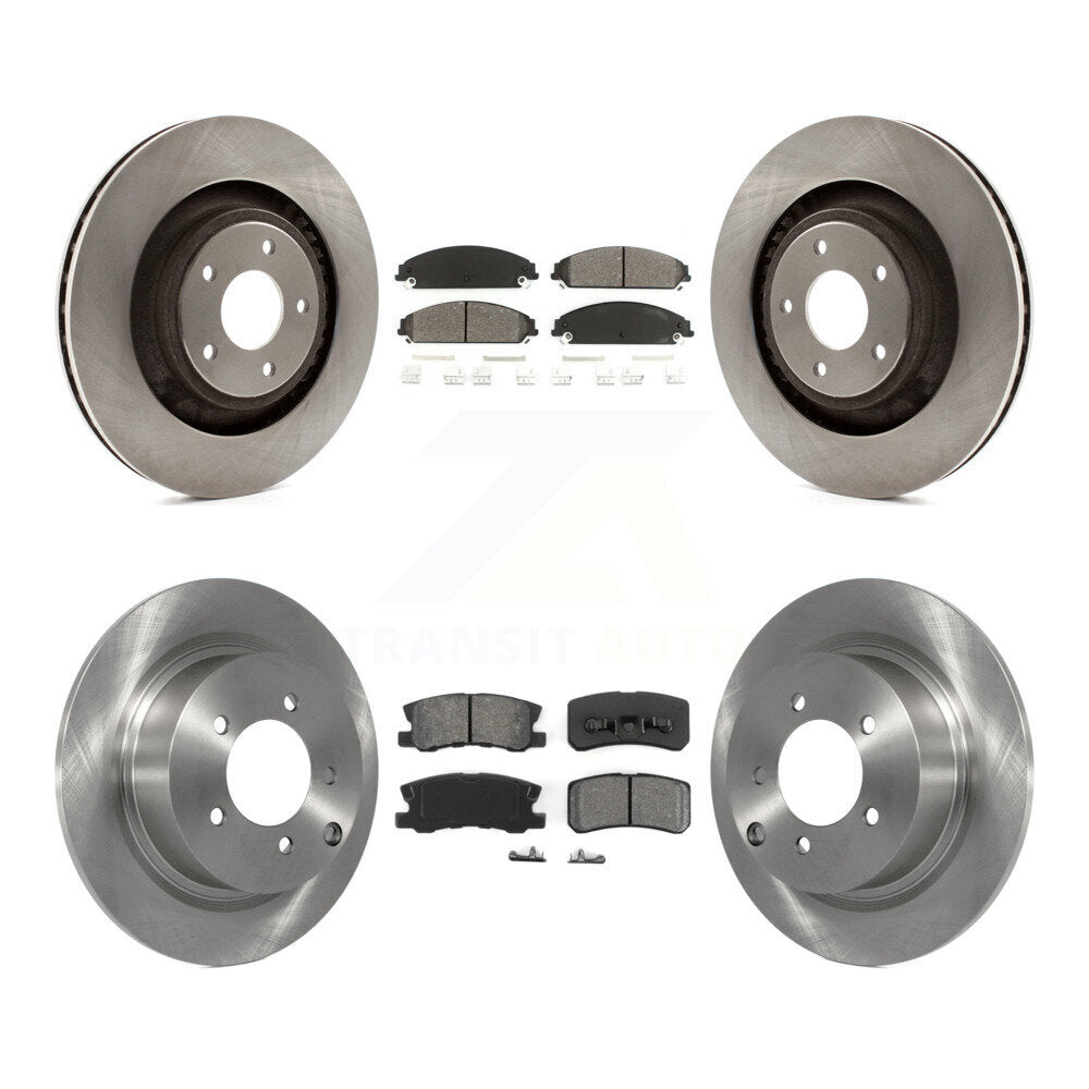 Kit de rotor de frein avant et arrière et plaquettes semi-métalliques pour Dodge Caliber SRT-2008-2009