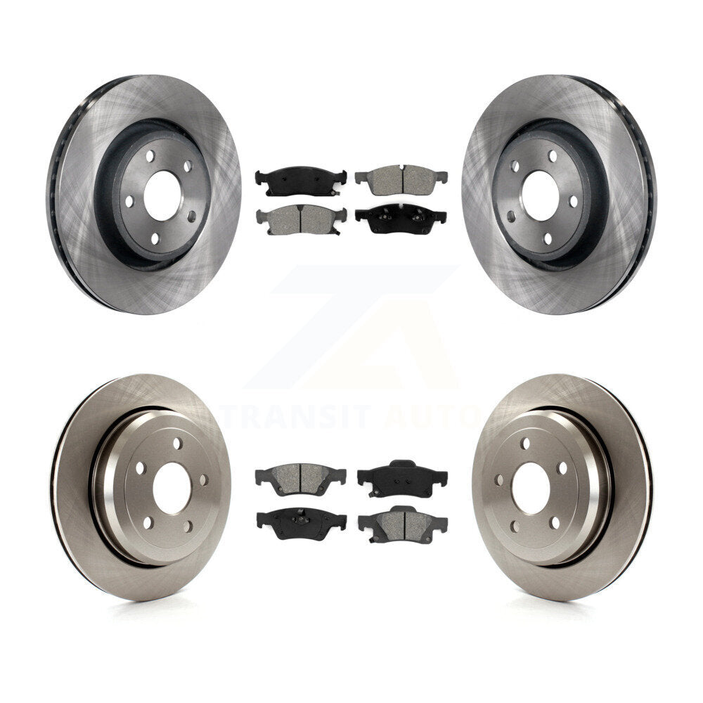 Kit de rotor de frein à disque avant et arrière et plaquettes semi-métalliques pour Jeep Grand Cherokee W